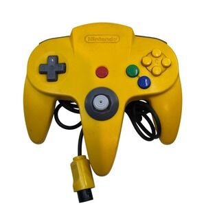 Official Nintendo 64 N64 Controller Yellow Wired NUS-005‎ OEM
